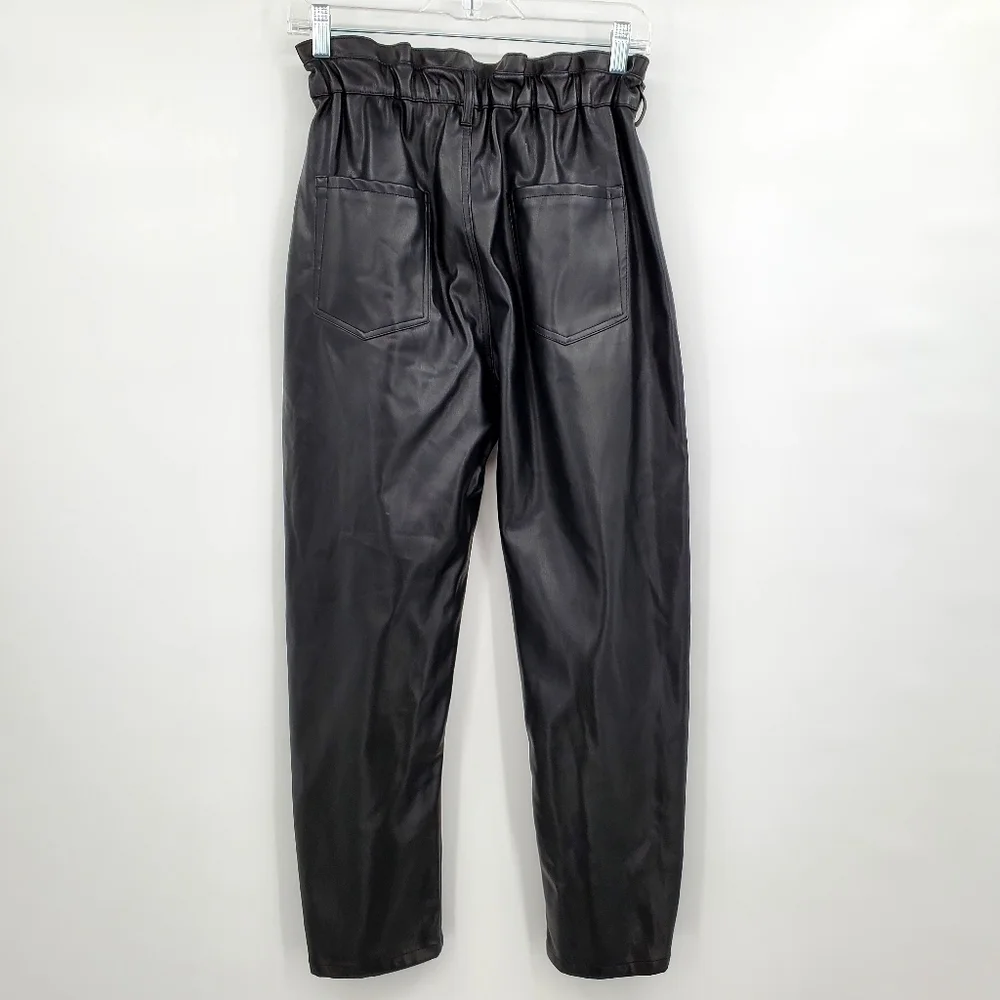 Zara Baggy High Rise Faux Leather Pants - Picture 6 of 11